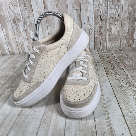 Kizik‎ Women's Beige Speckled Casual Lace Up Sneakers Shoes M6 W7.5 - Picture 5 of 8